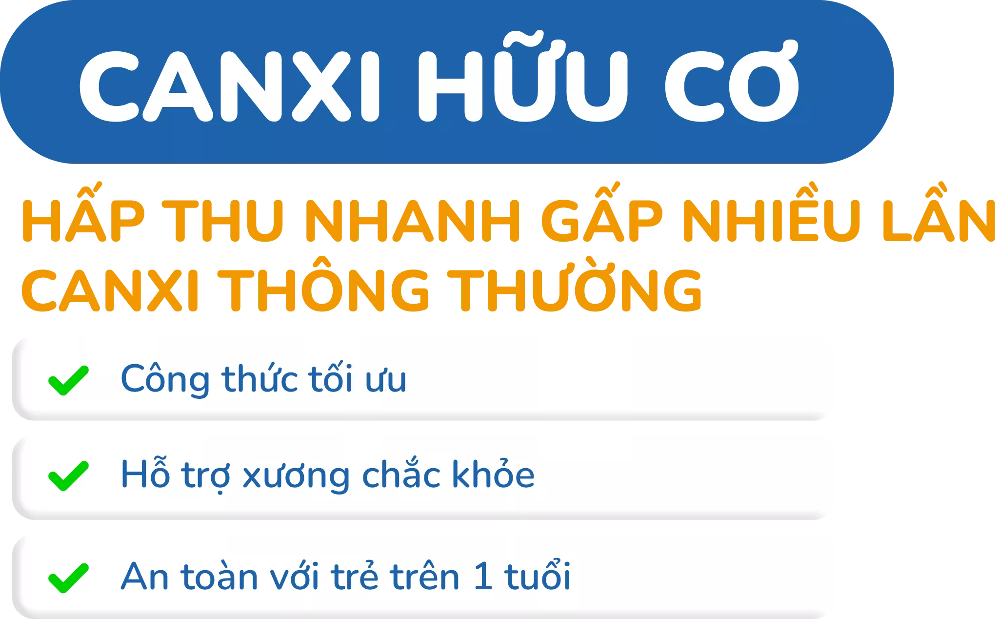 canxi hữu cơ cho bé