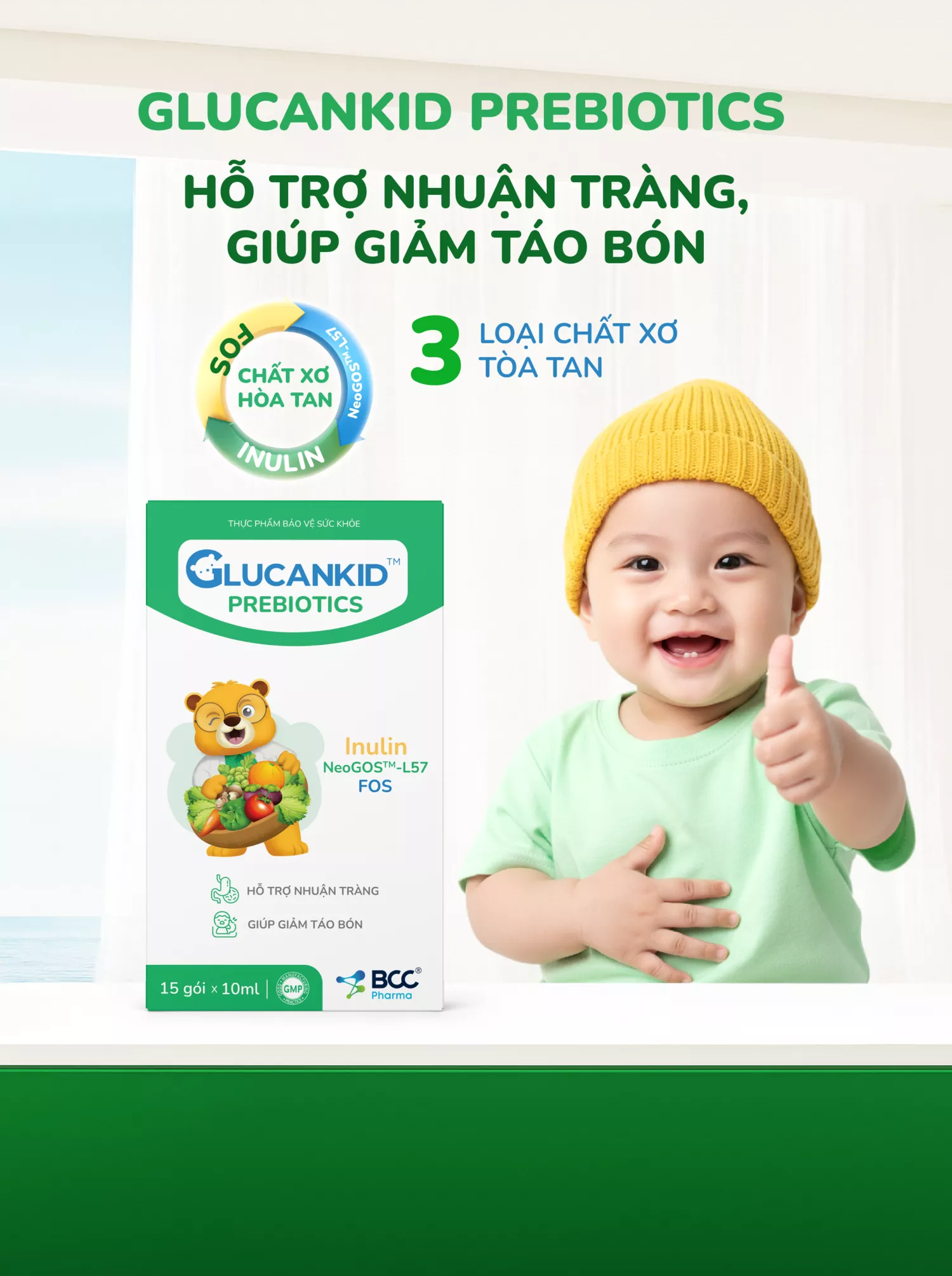 chất xơ hòa tan hỗ trợ bé táo bón