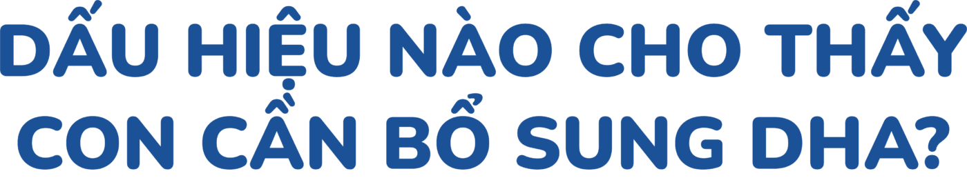 dấu hiệu bé thiếu dha