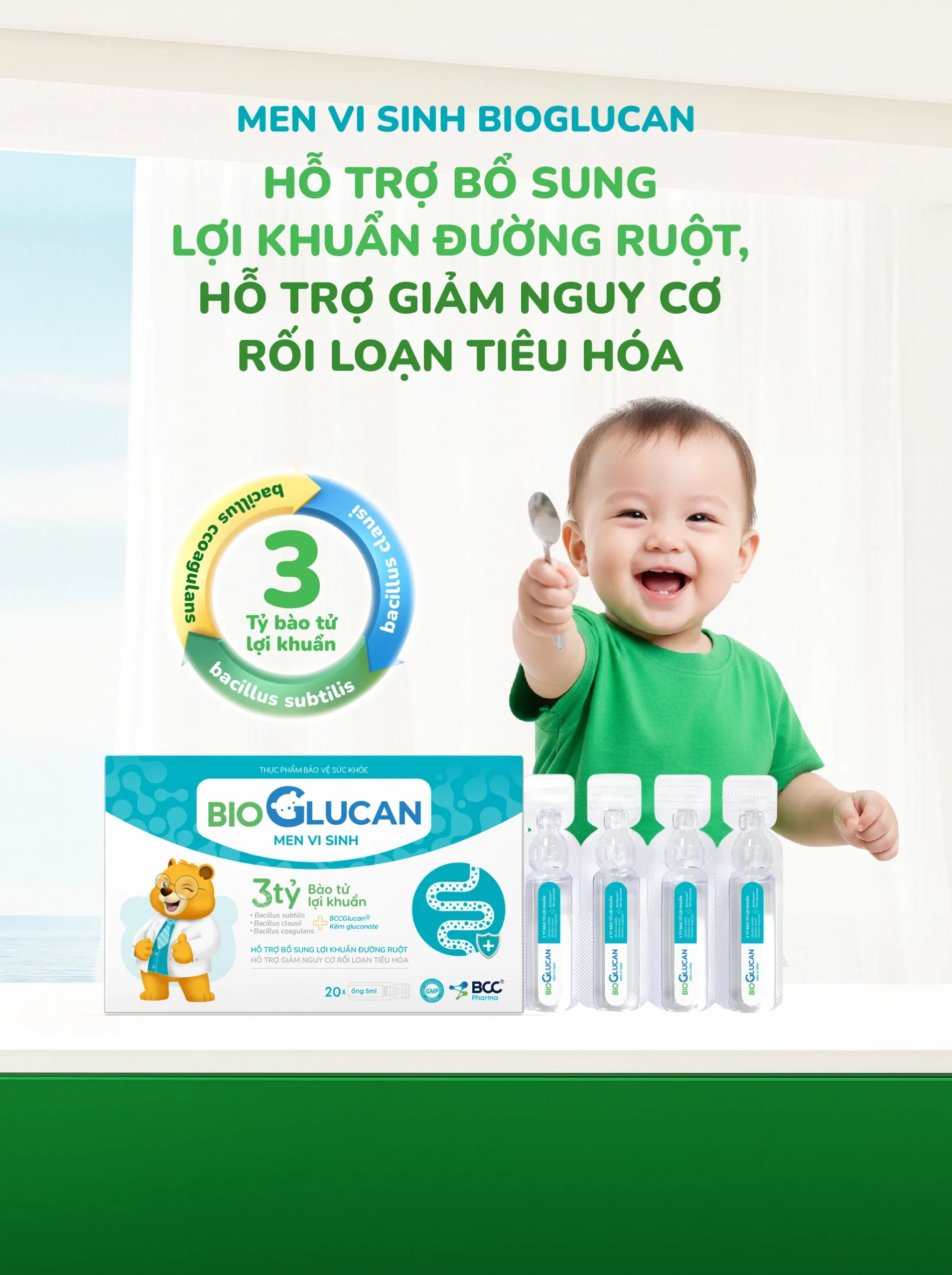 men vi sinh 3 tỷ bào tử lợi khuẩn