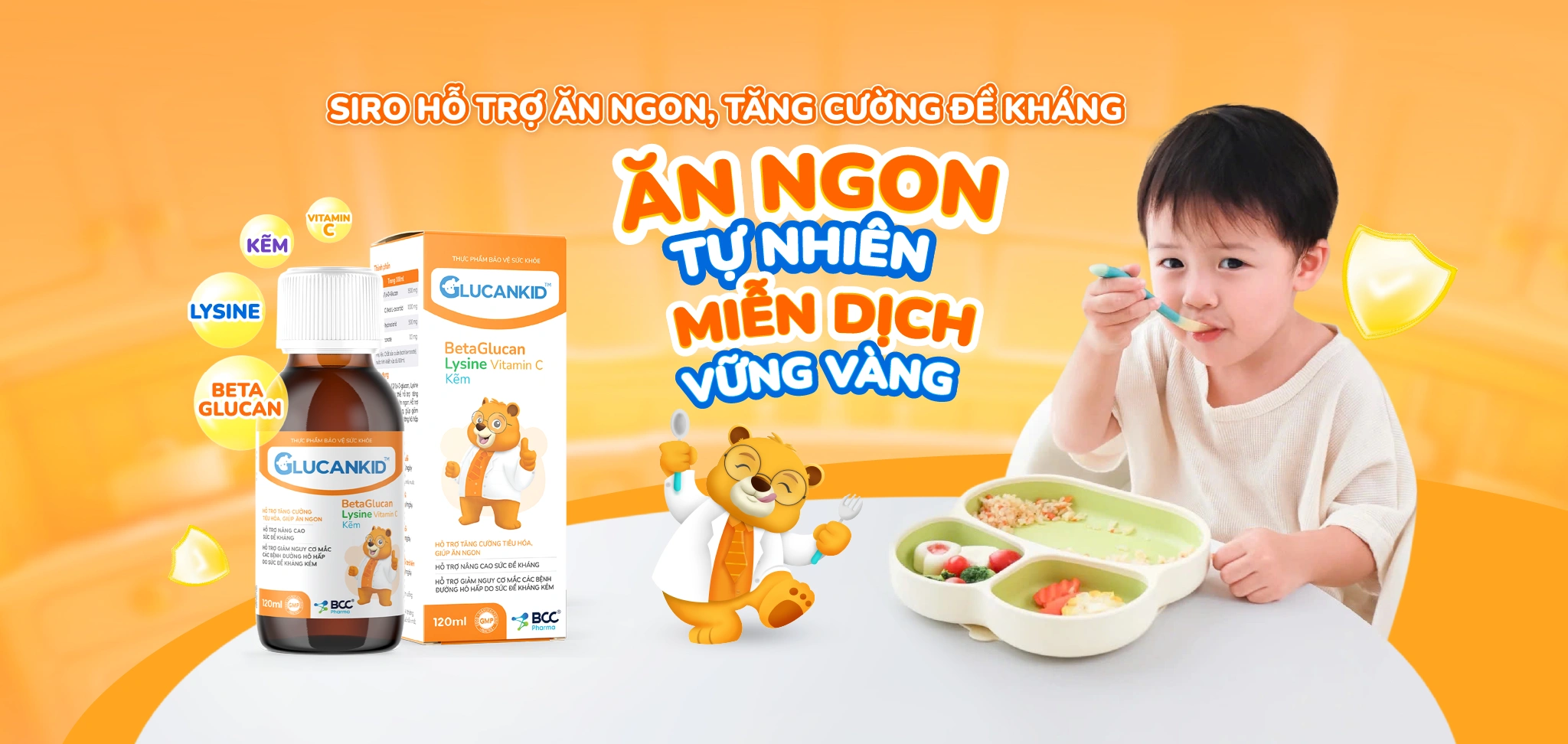 siro ăn ngon tăng đề kháng glucankid