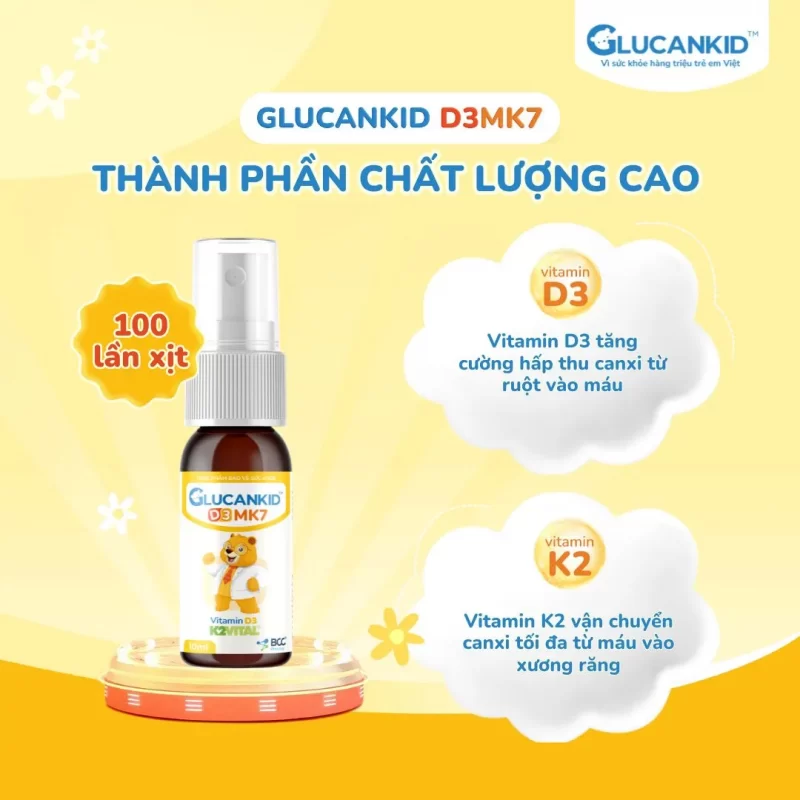 Glucankid D3MK7 - Thành phần chất lượng cao