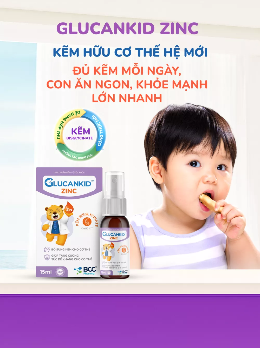 kẽm hữu cơ cho bé dạng xịt