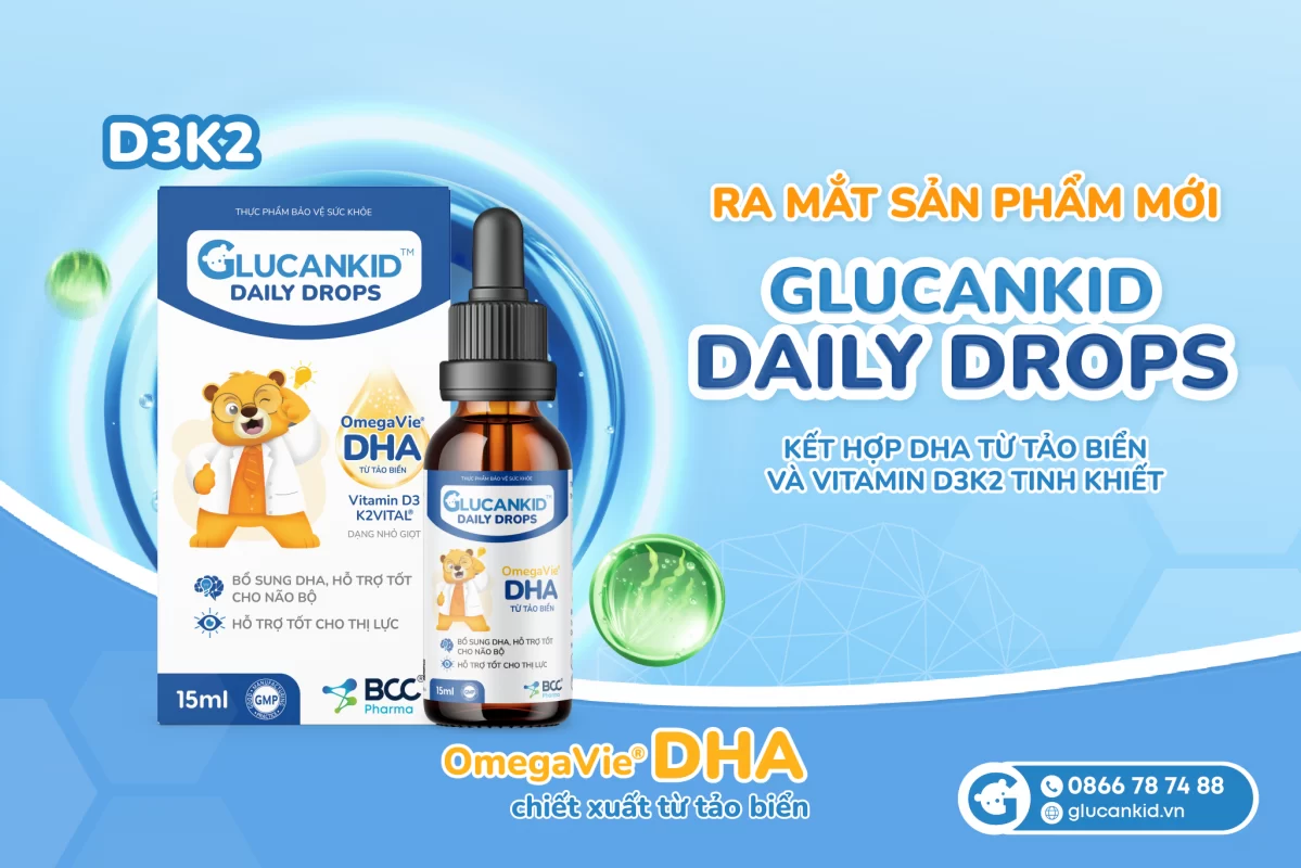 Glucankid Daily Drops - sản phẩm mới của Glucankid