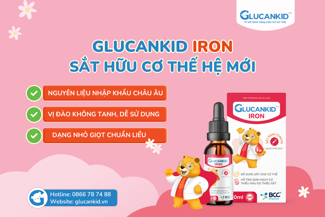 Glucankid Iron - Giải pháp bổ sung sắt cho bé hiệu quả